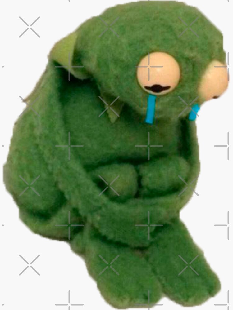 "kermit crying meme" Sticker for Sale by valwerty | Redbubble