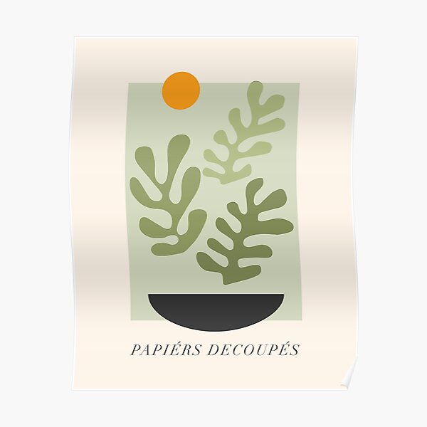 Sage Green Matisse Cut Outs Exhibition Poster Poster