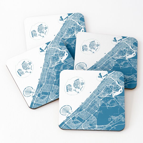 Item preview, Dubai, UAE, City Map - Blue designed and sold by helloadventure.