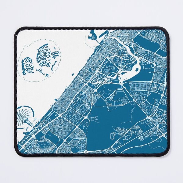 Item preview, Dubai, UAE, City Map - Blue designed and sold by helloadventure.