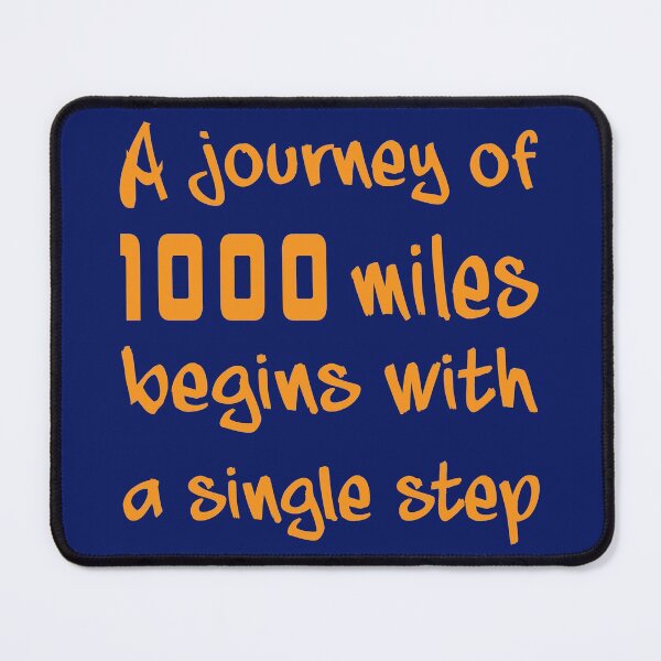 Item preview, A journey of 1000 miles begins with a single step, Motivational quotes, positive words and inspirational sayings for encouraging to do the best in your life. designed and sold by Quotesgallery.