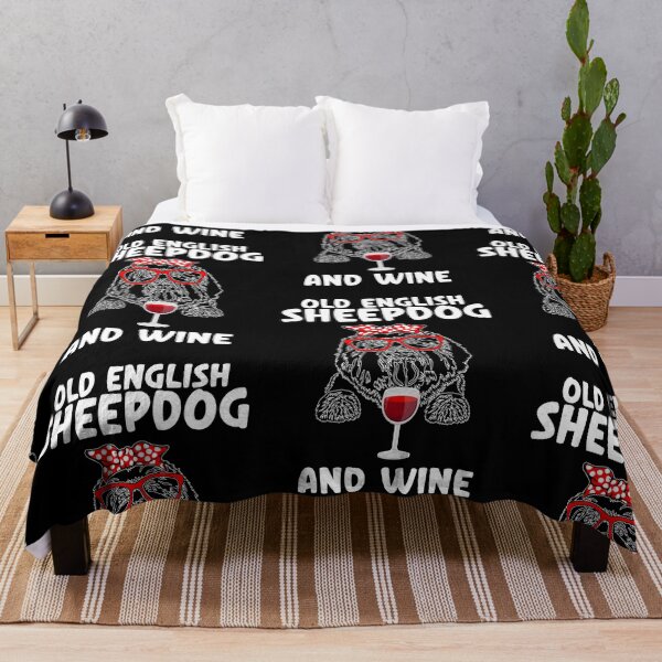 Item preview, Old English Sheepdog And Wine, Old English Sheepdog Mom designed and sold by SportyDogShop.