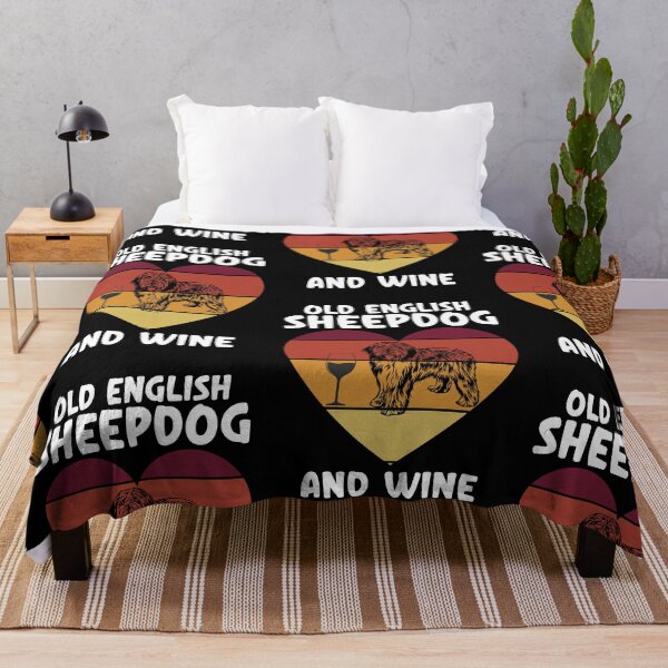 Item preview, Old English Sheepdog And Wine, Old English Sheepdog Mom designed and sold by SportyDogShop.