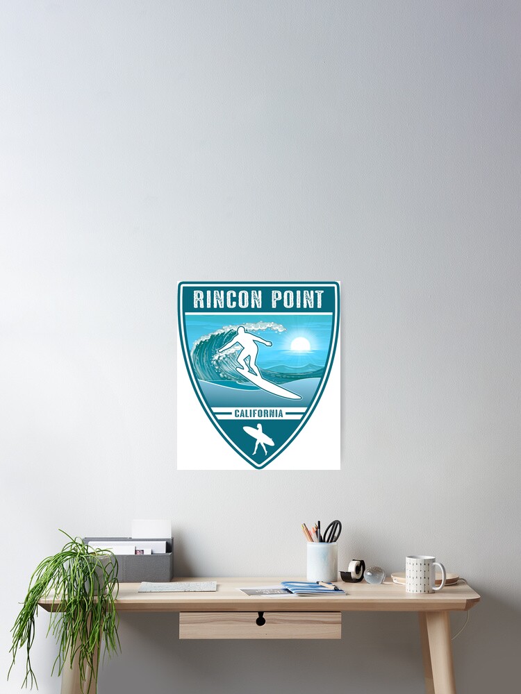 Thumbnail 2 of 3, Poster, Surf Rincon Point California designed and sold by MilitaryCandA.