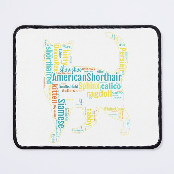 Item preview, Cat Shape Word Art  designed and sold by Obitez.