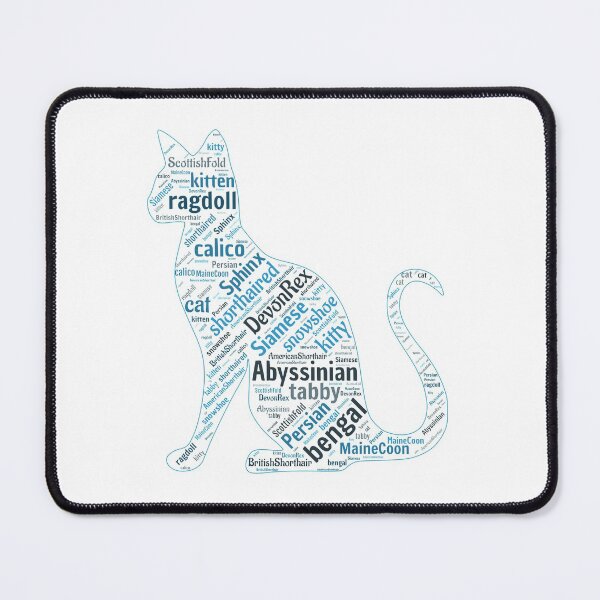Item preview, Cat Shape Word Art  designed and sold by Obitez.