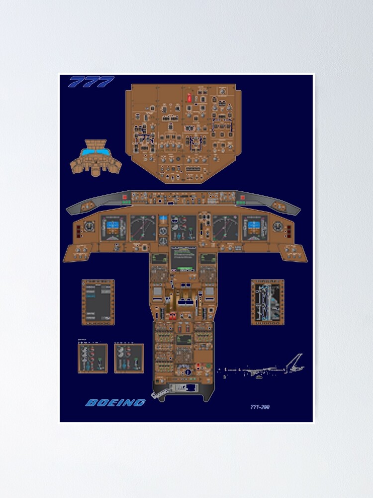 "BOEING 777 Cockpit " Poster for Sale by Ljubo339- | Redbubble