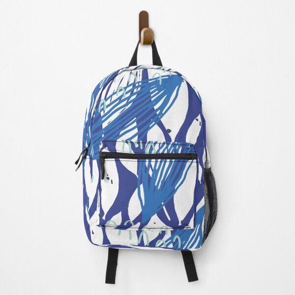 Item preview, Blue And White Leaves Pattern With Blue Accents  designed and sold by Designs By YL.