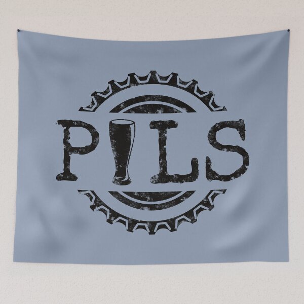 Item preview, Pils (Pilsner) Word and Beer Bottle Cap (black) designed and sold by DKdesigns27.