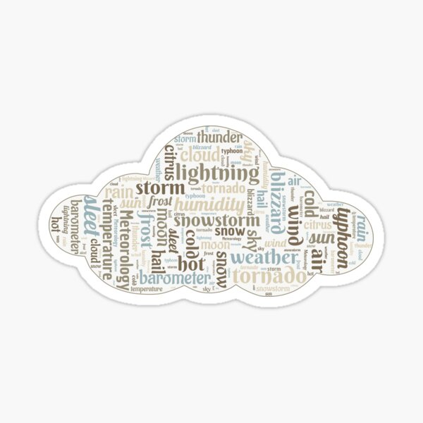 Item preview, Meteorology Word Art (Cloud Shape) designed and sold by Obitez.