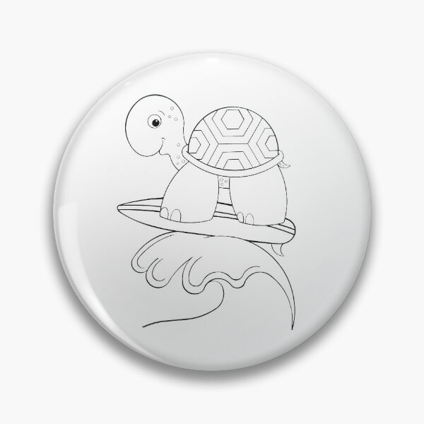 Item preview,   Color Your Own Surfing Turtle designed and sold by GrandpaH.