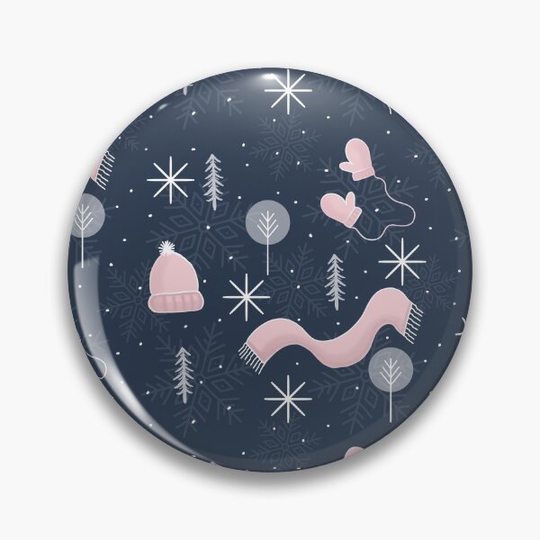 Item preview, Cold Weather Pattern, Navy and Pink designed and sold by Quick Brown Fox Canada.