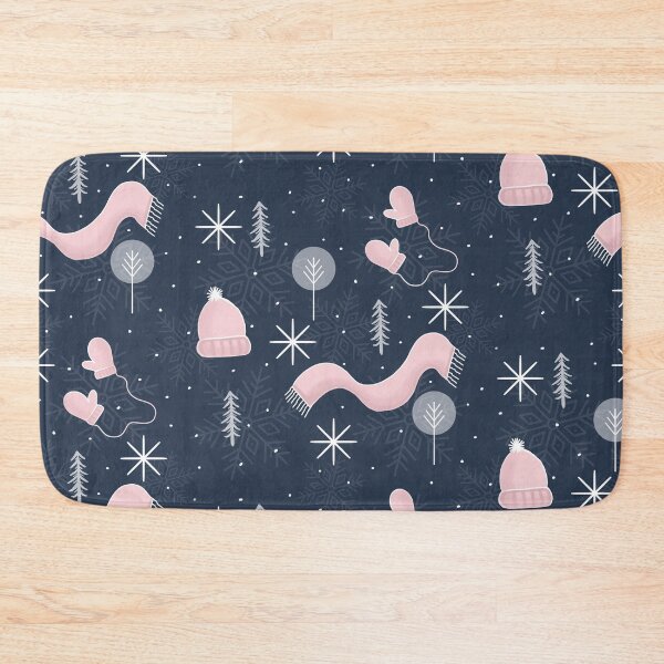 Item preview, Cold Weather Pattern, Navy and Pink designed and sold by Quick Brown Fox Canada.