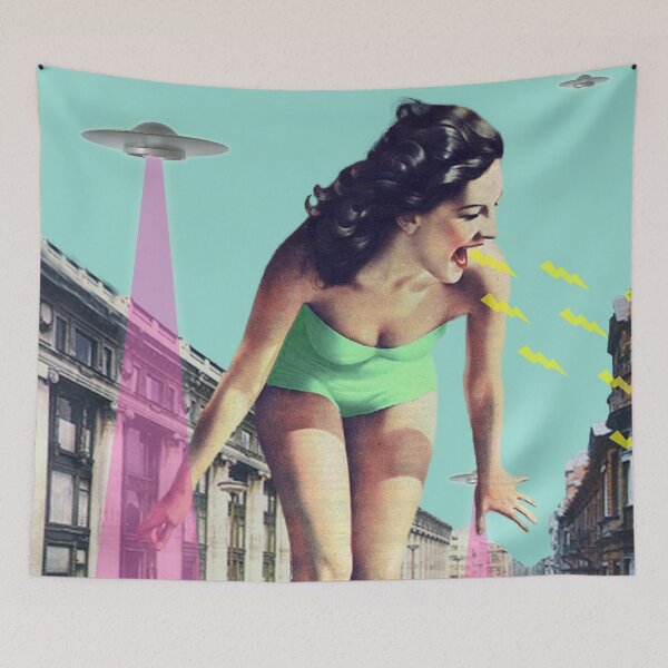 Item preview, Rush Hour /// UFOSs descending in London ca. 1960 designed and sold by MsGonzalez.