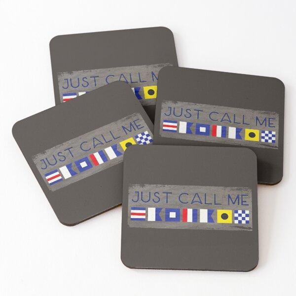Item preview, Just Call Me Captain Nautical Flag Letters Boating designed and sold by GulfGal.