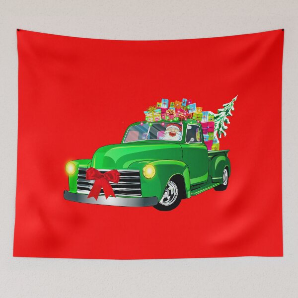 Item preview, Christmas Green Vintage Truck, Santa Driver, Essential T-Shirt designed and sold by JoesCornerStore.