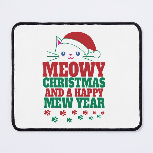 Item preview, Meowy Christmas and a happy mew year designed and sold by D3monic.
