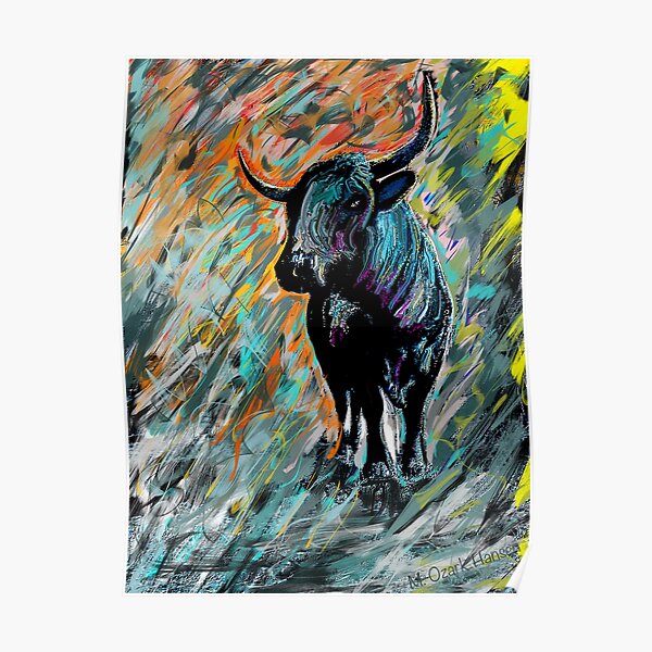 Rocky, Pineywoods Bull Abstract Poster