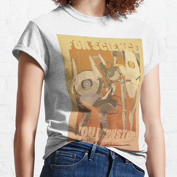 Portal Propaganda Poster - ATLAS & P-Body - Portal 2 Classic T-Shirt