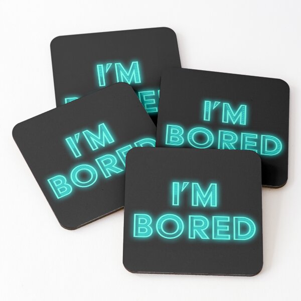 Item preview, I'm Bored Neon Sign designed and sold by Billi French Illustrations.
