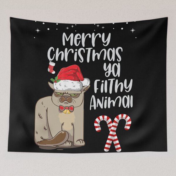Item preview, Merry Christmas ya filthy animal- Funny Christmas  designed and sold by Designs Of all kinds.