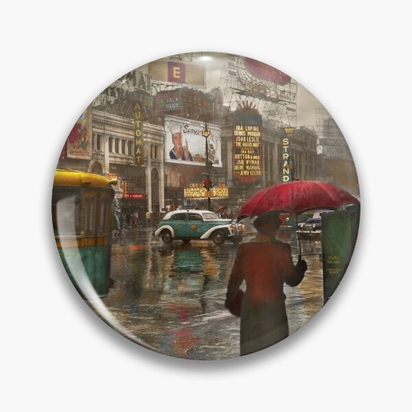 Item preview, City - NY - Times Square on a rainy day 1943 designed and sold by Mike Savad Photography.