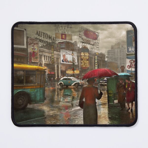 Item preview, City - NY - Times Square on a rainy day 1943 designed and sold by Mike Savad Photography.