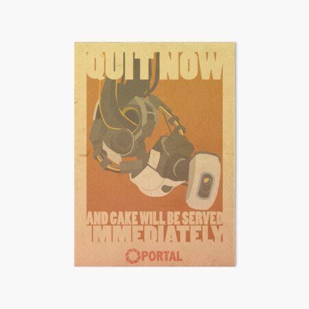 Portal Propaganda Poster - GLaDOS Art Board Print