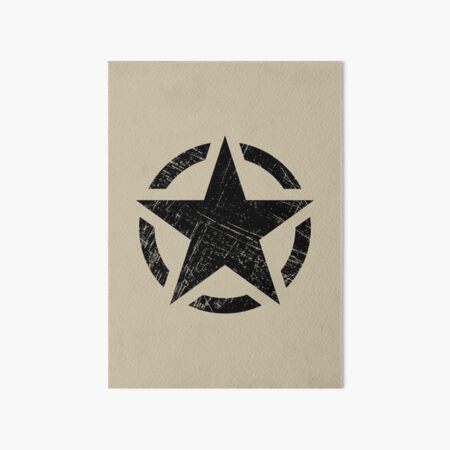 Military star stencil design Art Board Print for Sale by