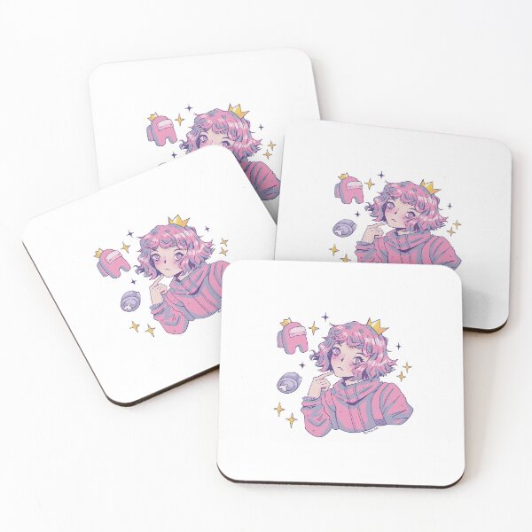 Item preview, Among Us Pink Cute Anime Impostor designed and sold by littleaxii.