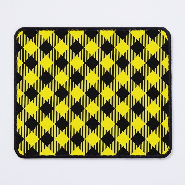 Item preview, Diagonal Black and Yellow Buffalo Plaid designed and sold by SocialAtrophy.