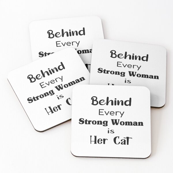 Item preview, Behind Every Strong Woman Is Her Cat Perfect Gift For Cat Lovers And Strong Women designed and sold by Trendy Stitch.