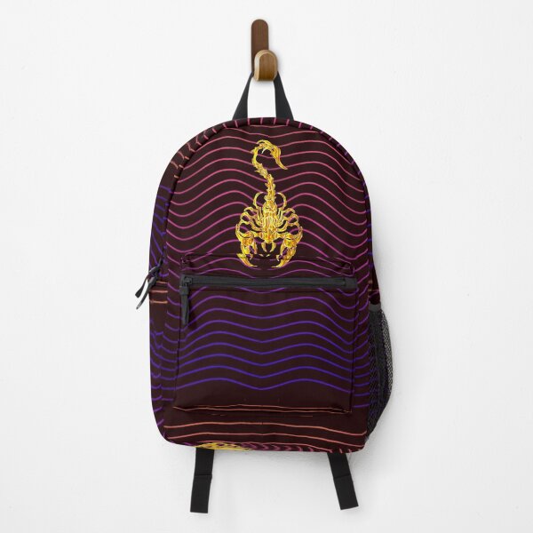 Item preview, The Golden Scorpion with abstract lines multi colours background designed and sold by taherismail.