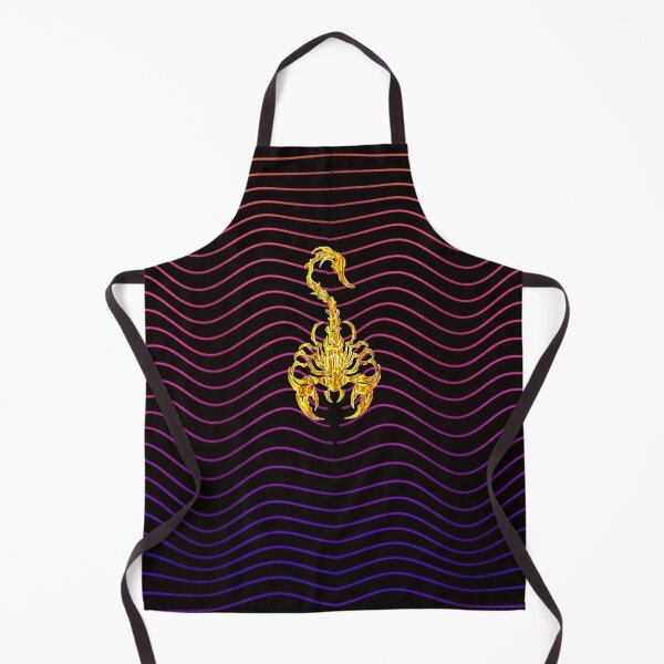 Item preview, The Golden Scorpion with abstract lines multi colours background designed and sold by taherismail.