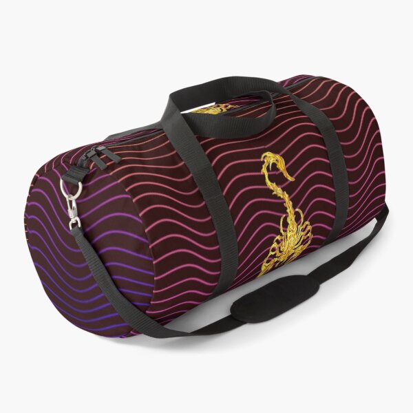 Item preview, The Golden Scorpion with abstract lines multi colours background designed and sold by taherismail.