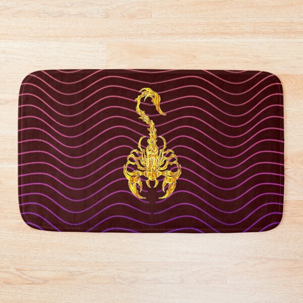 Item preview, The Golden Scorpion with abstract lines multi colours background designed and sold by taherismail.