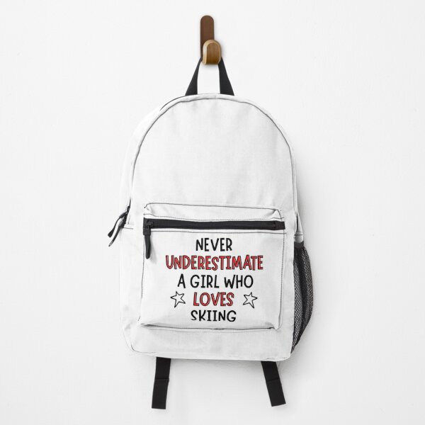 Item preview, Never underestimate a girl who loves skiing designed and sold by TheGreenGoat.