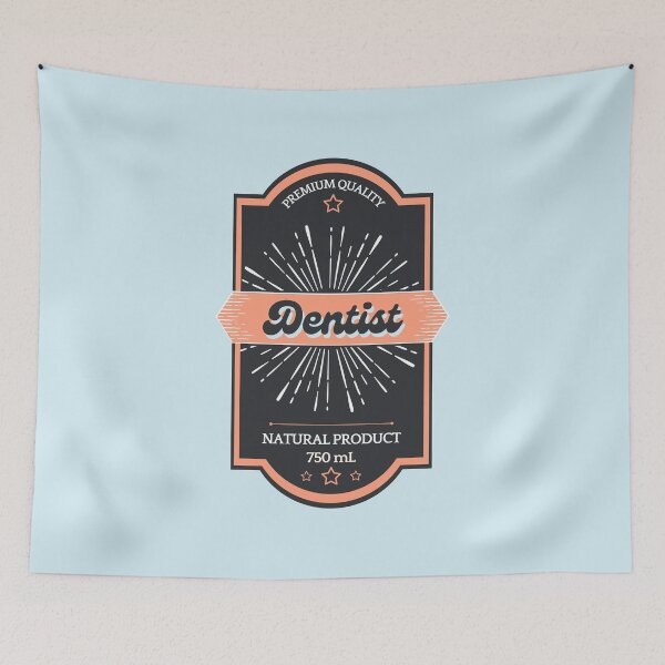 Item preview, Dentist Retro Label designed and sold by Cardinal Designs.