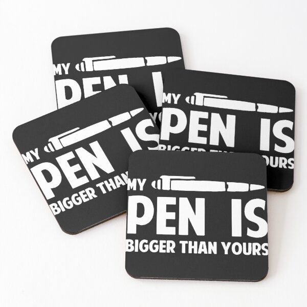 Item preview, My Pen is bigger than Yours Idea Gift Premium Apparel Funny Holiday Xmas designed and sold by DesignByHeartUK.