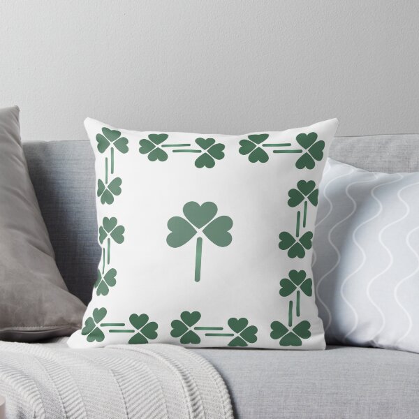 Item preview, Clover Pattern | Three-Leaf Clover Green on White designed and sold by WordsToArt.