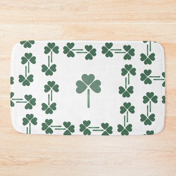 Item preview, Clover Pattern | Three-Leaf Clover Green on White designed and sold by WordsToArt.