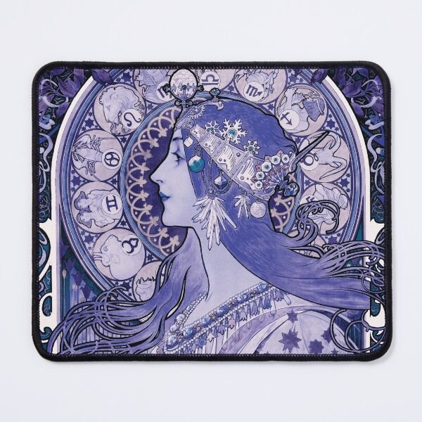 Item preview, Zodiaque or La Plume in Violet(ca. 1896–1897) by Alphonse Maria Mucha. designed and sold by theartsycamper.