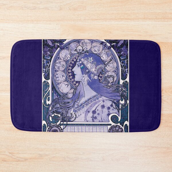 Item preview, Zodiaque or La Plume in Violet(ca. 1896–1897) by Alphonse Maria Mucha. designed and sold by theartsycamper.