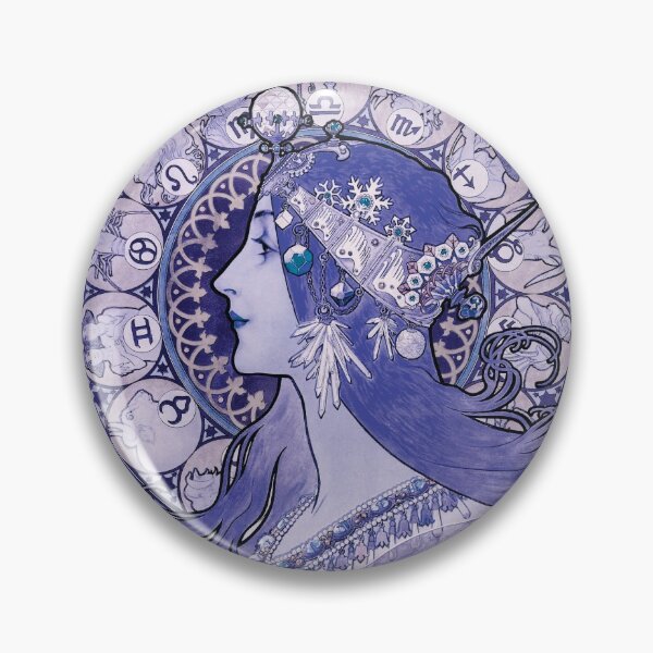 Item preview, Zodiaque or La Plume in Violet(ca. 1896–1897) by Alphonse Maria Mucha. designed and sold by theartsycamper.