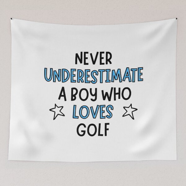 Item preview, Never underestimate a boy who loves golf designed and sold by TheGreenGoat.
