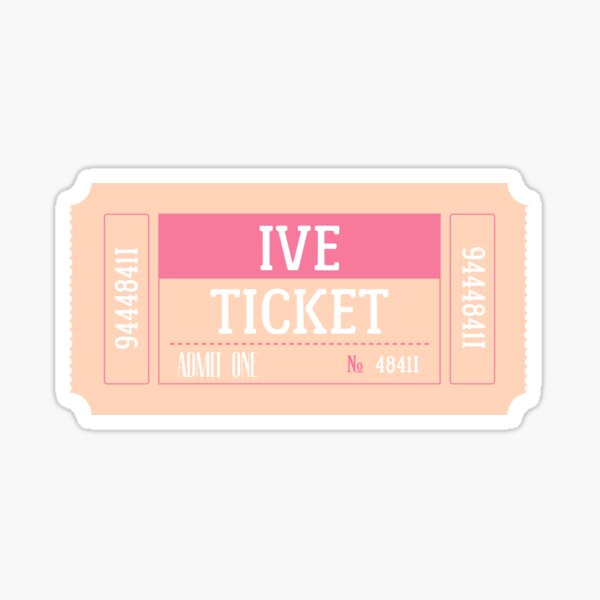 Ive Ticket Sticker For Sale By Puki Ycdi Redbubble 