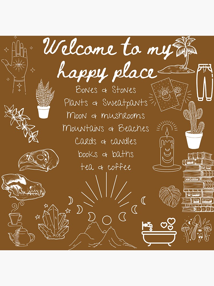 to my Happy Place" Sticker for Sale by deathboutique Redbubble
