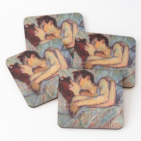 Item preview, In Bed - The Kiss by Toulouse Lautrec  designed and sold by ReimagineStore.
