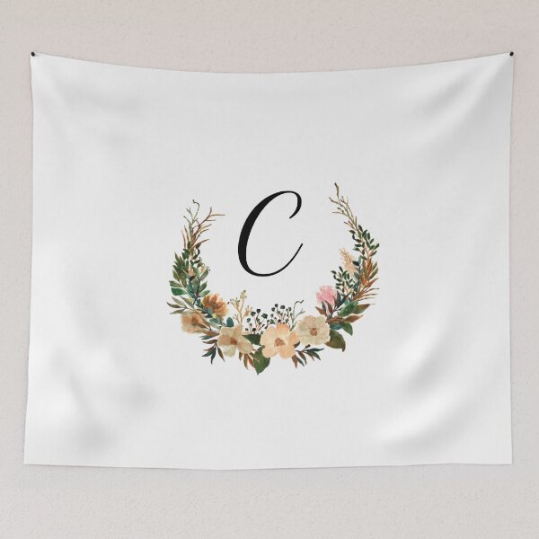 Item preview, Autumn Floral Monogram | Monogram Letter C designed and sold by JustSeasons.