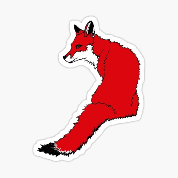 Red Fox Glossy Sticker